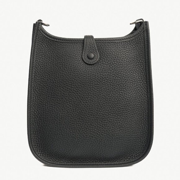 Hermes Evelyne TPM Noir Taurillon Clemence Leather Shoulder Bag - Picture 4 of 15